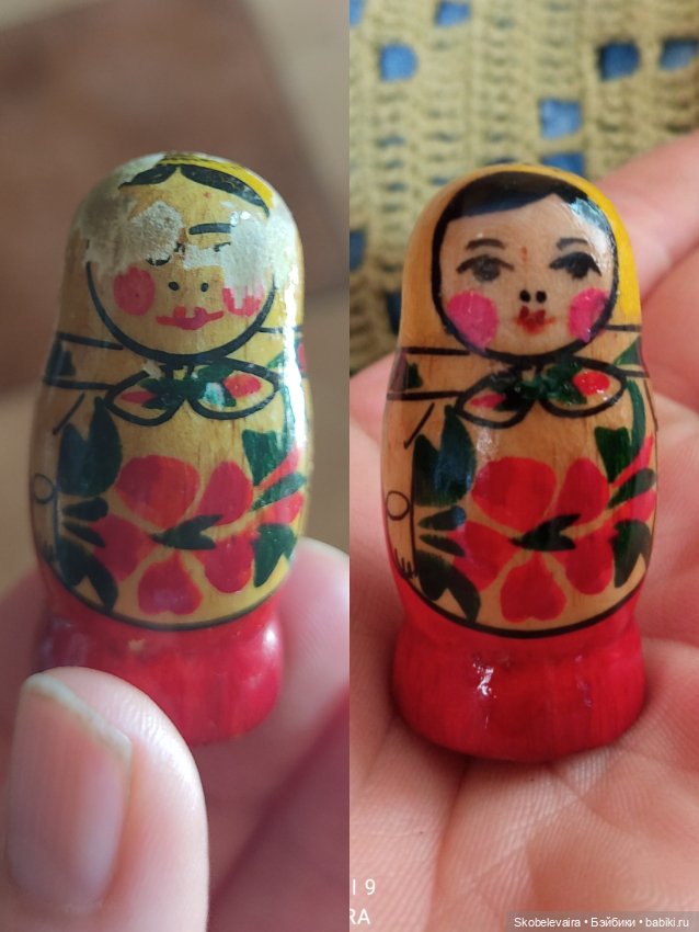 Излечение Матрёшки — Реставрация и преображение кукол: ремонт (фото 10)