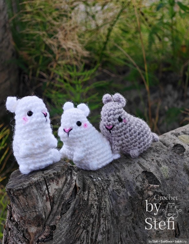 Кролики на прогулке — Вязаные игрушки и амигуруми: крючком