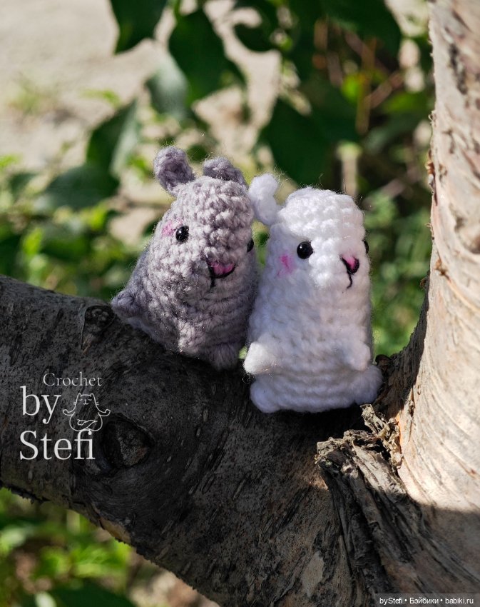 Кролики на прогулке — Вязаные игрушки и амигуруми: крючком (фото 10)