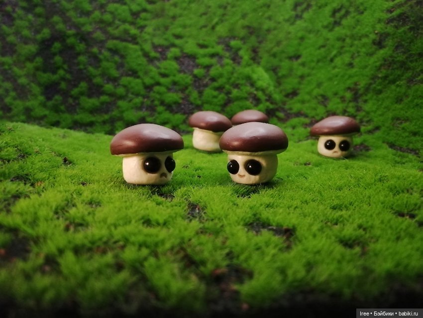 Фигурки грибочки — Лепка авторских игрушек и папье