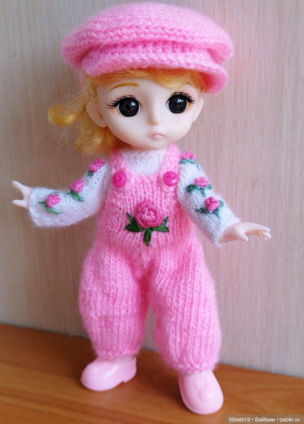 Бело-розовый с розочками комплектик для ТЕИ (фото 3)