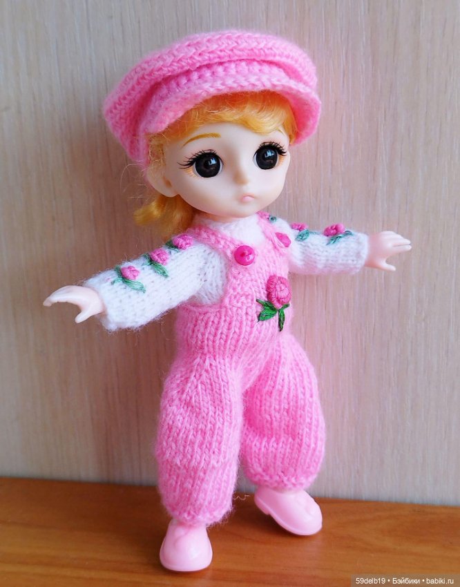 Бело-розовый с розочками комплектик для ТЕИ (фото 2)