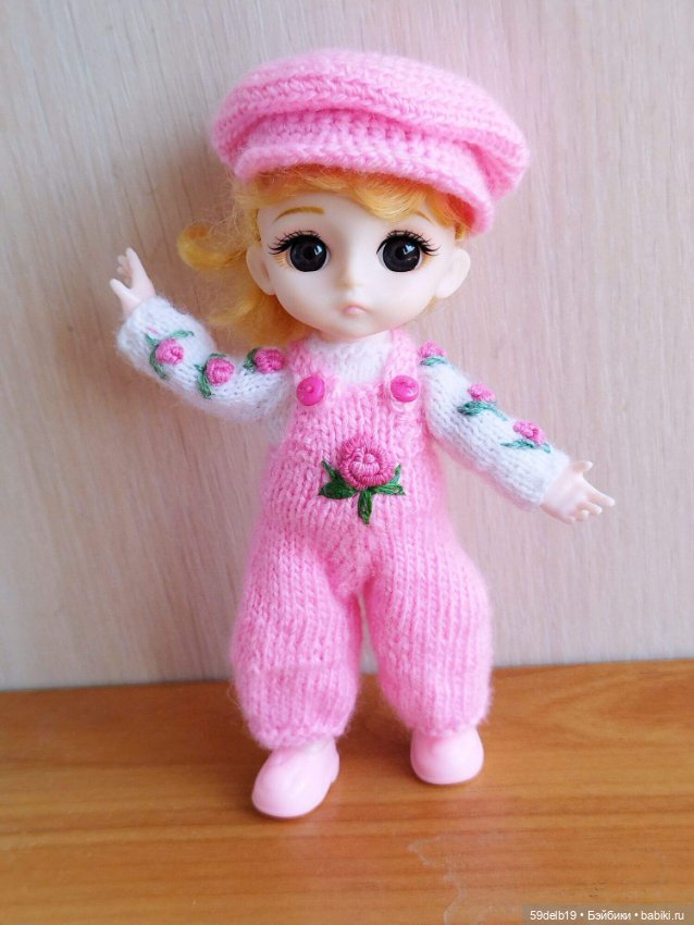 Бело-розовый с розочками комплектик для ТЕИ (фото 4)