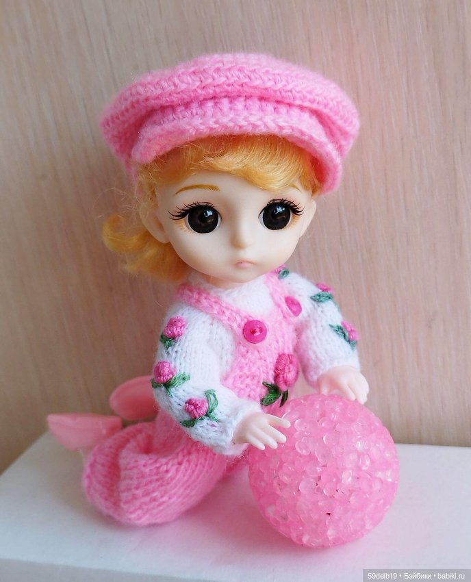 Бело-розовый с розочками комплектик для ТЕИ (фото 10)