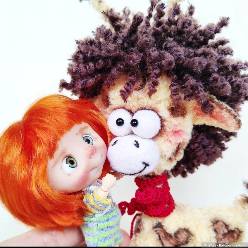 Милка и Жираф — Авторские игрушки из разных материалов: синельная проволока (фото 3)