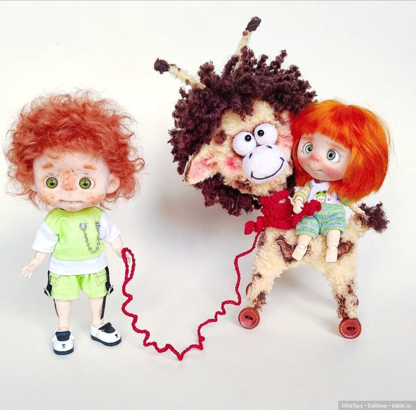 Милка и Жираф — Авторские игрушки из разных материалов: синельная проволока (фото 4)