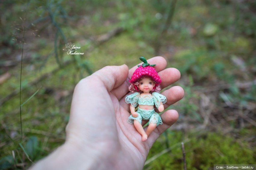 Девочка малинка — Авторские миниатюрные куклы: лепка (фото 4)