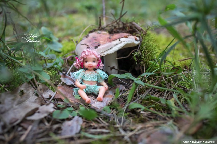 Девочка малинка — Авторские миниатюрные куклы: лепка (фото 3)