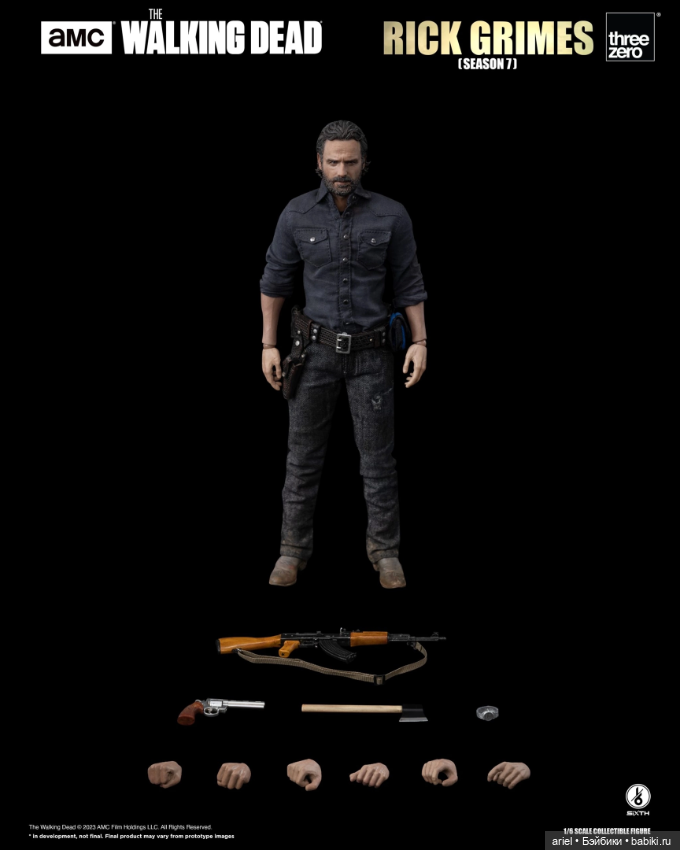 Threezero анонсировали фигурку Рика Граймса по седьмому сезона сериала «Ходячие мертвецы» (фото 10)