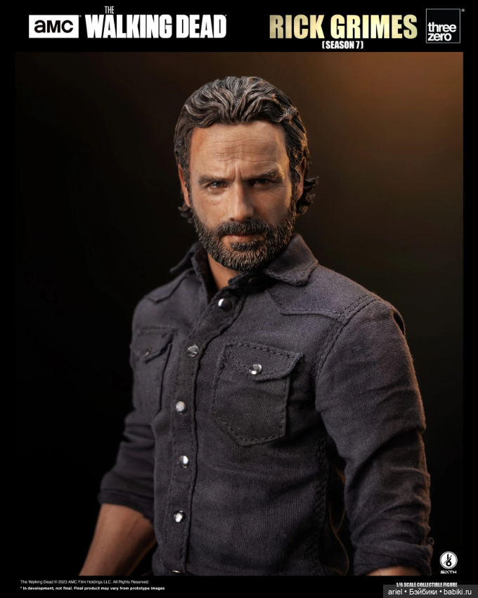 Threezero анонсировали фигурку Рика Граймса по седьмому сезона сериала «Ходячие мертвецы» (фото 7)