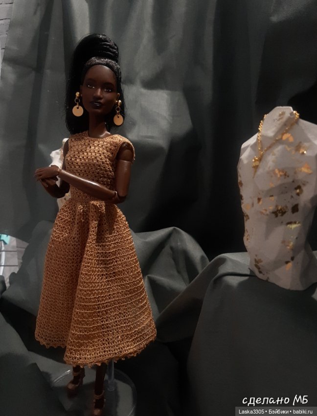 Золотое платье номер 2 — Одежда и обувь для кукол своими руками: фото