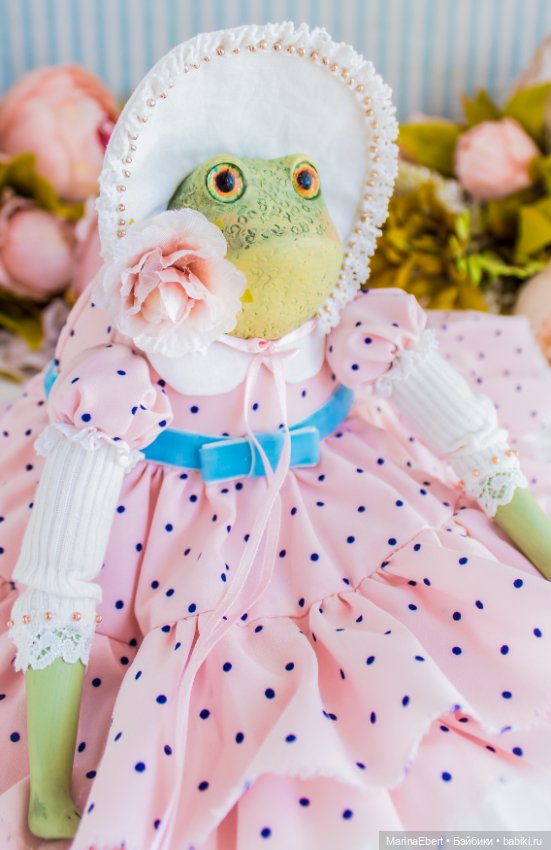 🐸 Лягушка Дороти 🐸 — Лепка авторских игрушек и папье (фото 8)