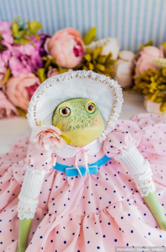🐸 Лягушка Дороти 🐸 — Лепка авторских игрушек и папье (фото 7)