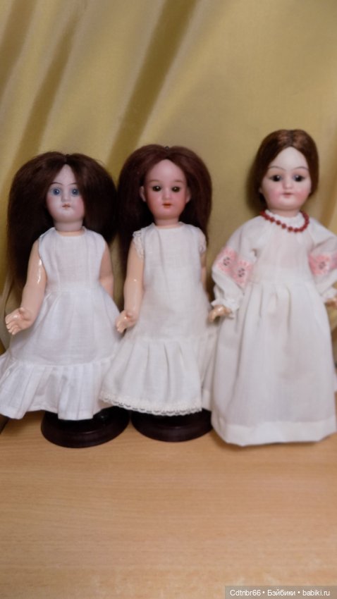 Три сестрицы.Две антикварные головки превращаются в очаровательных кукол. +Бонус: бигуди для завивки маленьких паричков (фото 9)