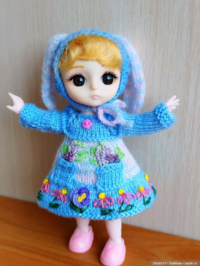 Комплект "ЗАЙКА" с вышивкой для баболиков 15-16 см (фото 3)