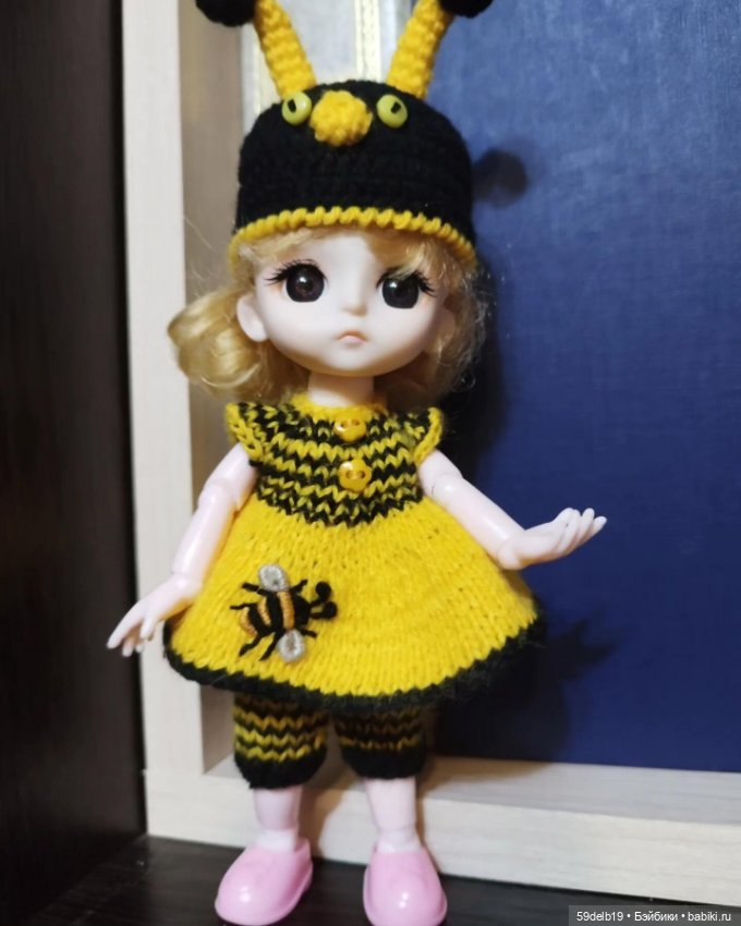 А пчёлочка златая 🐝🐝🐝🐝🐝 — Одежда и обувь для кукол своими руками: фото (фото 6)