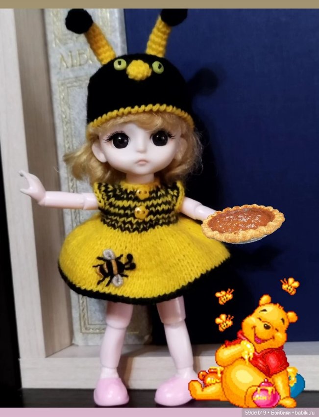 А пчёлочка златая 🐝🐝🐝🐝🐝 — Одежда и обувь для кукол своими руками: фото