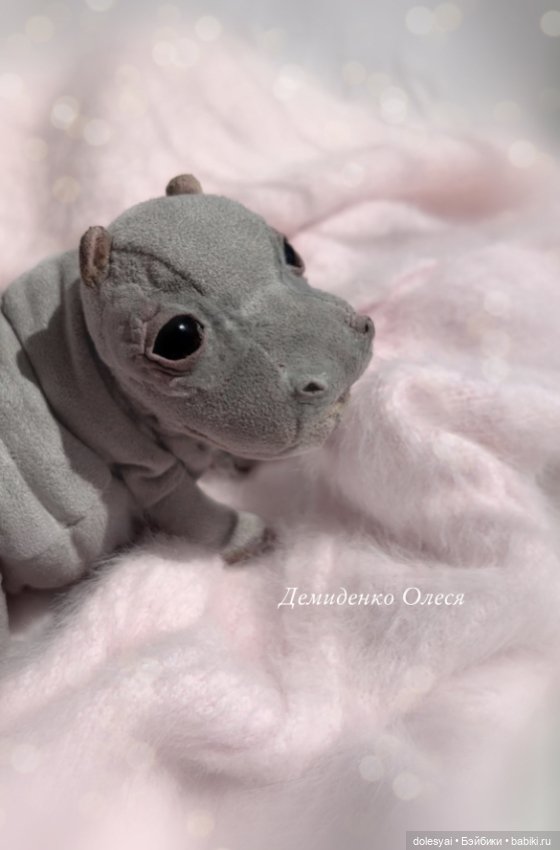 Бегемотик Оливка — Текстильные игрушки и примитивы: кофейные (фото 4)