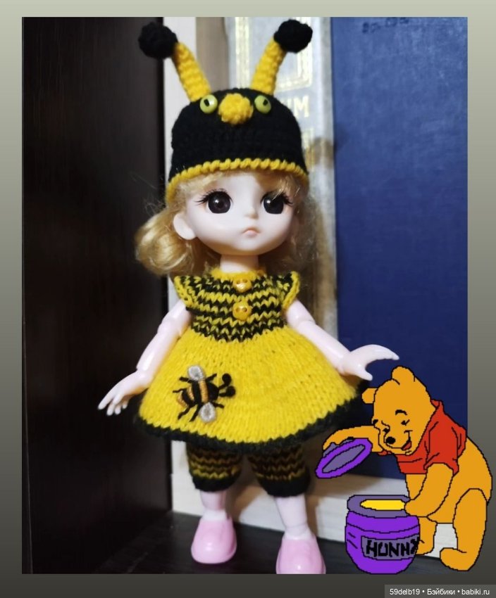 А пчёлочка златая 🐝🐝🐝🐝🐝 — Одежда и обувь для кукол своими руками: фото (фото 10)