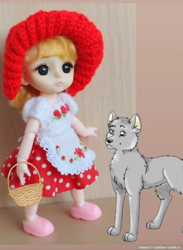 Красная Шапочка по лесу идёт и пирожки в корзинке бабушке несёт