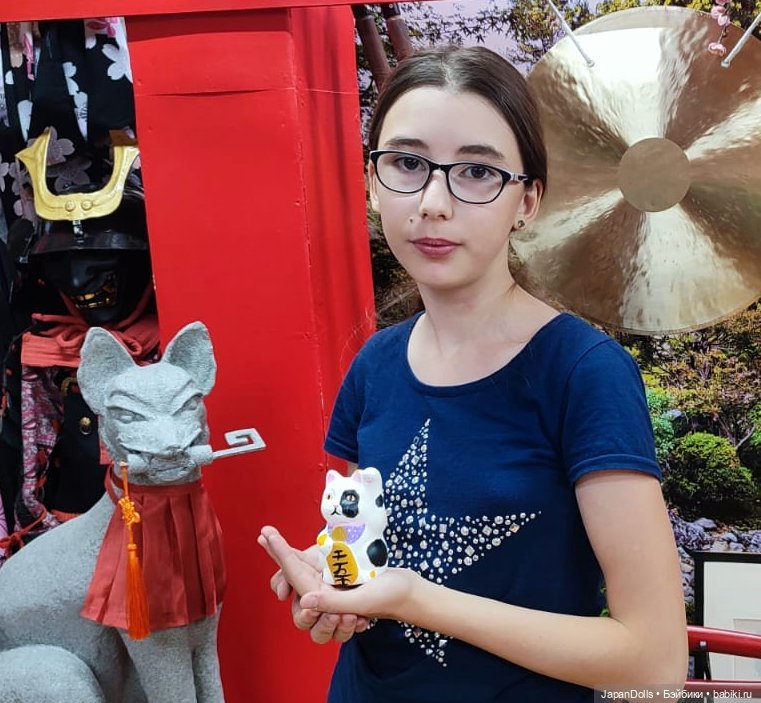 Два котика на мастер-классе выставки "Япония. Куклы, сказки и легенды" (фото 3)