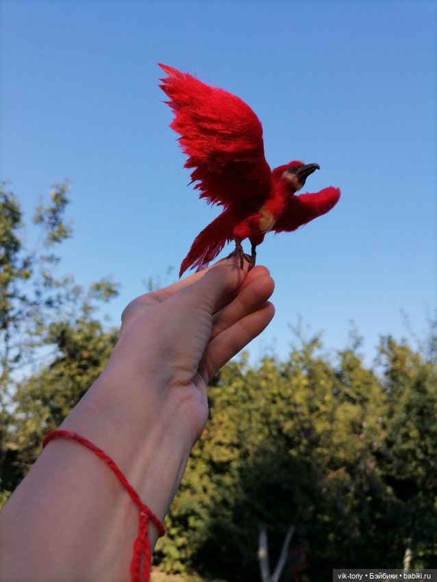 Летящий феникс — Авторские игрушки из разных материалов: синельная проволока (фото 7)