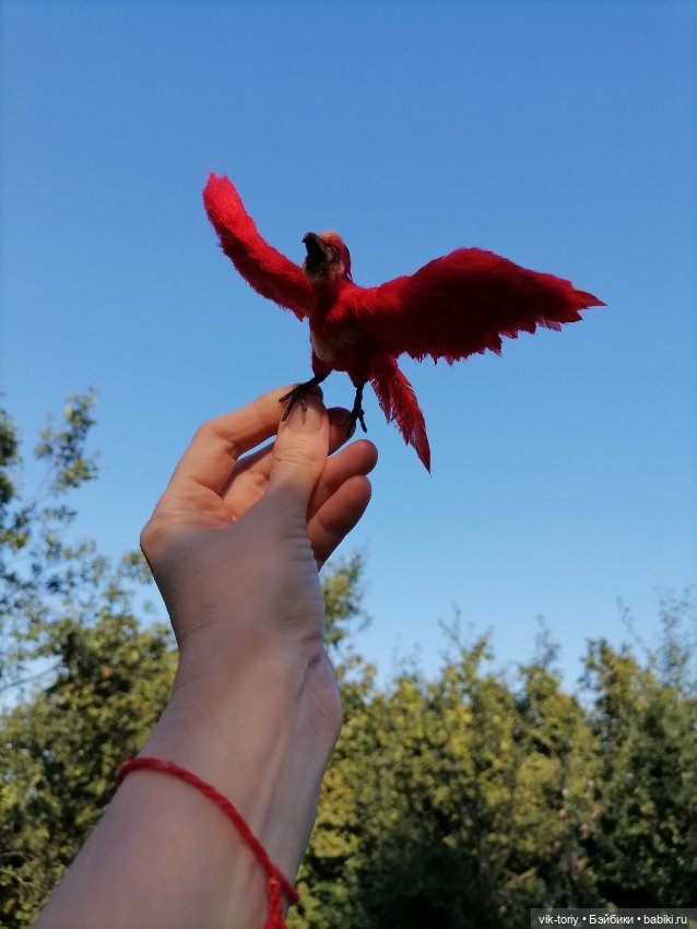 Летящий феникс — Авторские игрушки из разных материалов: синельная проволока (фото 5)