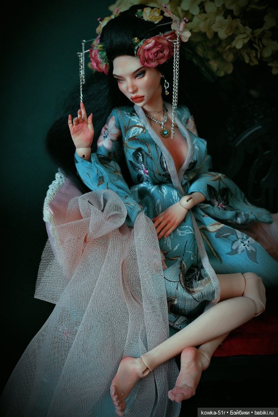 Юнлань в голубом — Авторские шарнирные куклы своими руками: лепка (фото 2)