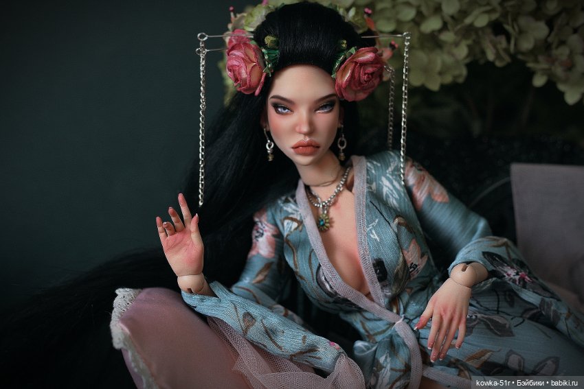 Юнлань в голубом — Авторские шарнирные куклы своими руками: лепка (фото 4)