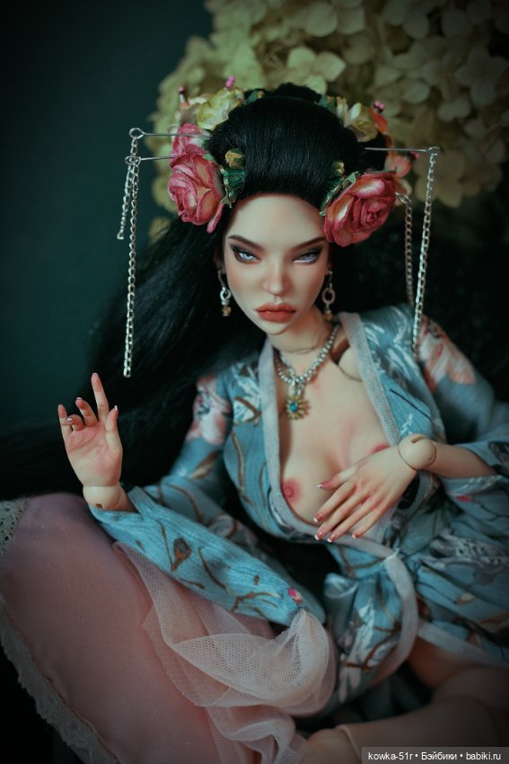 Юнлань в голубом — Авторские шарнирные куклы своими руками: лепка (фото 3)