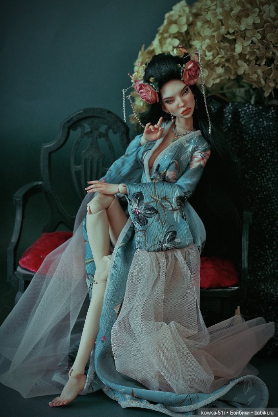 Юнлань в голубом — Авторские шарнирные куклы своими руками: лепка (фото 9)