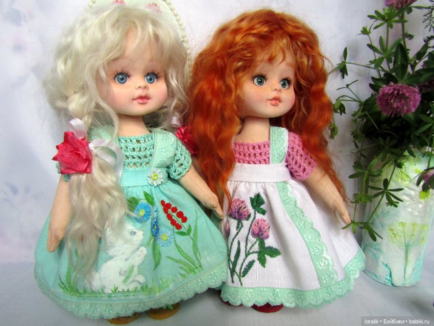 Сестрицы из лоскутка ситца 4. Солнечный денёк - Продолжаю "колдовать" над текстильными куколками