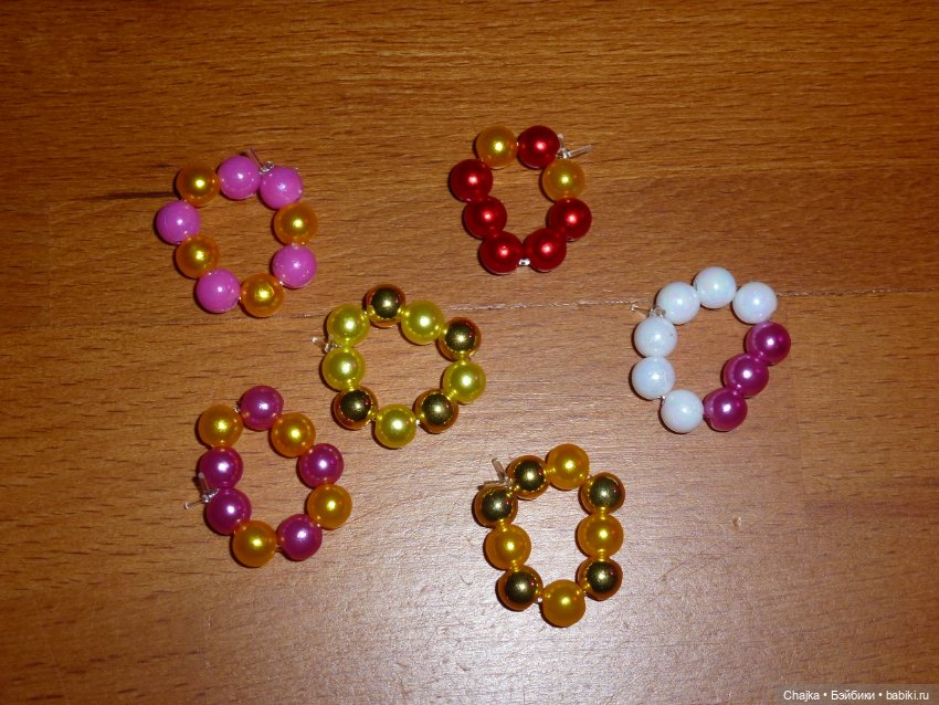 Браслеты на резинке из 9-ти бусин для кукол Kiss Me - гдр (кисс ми 19 см) (фото 8)