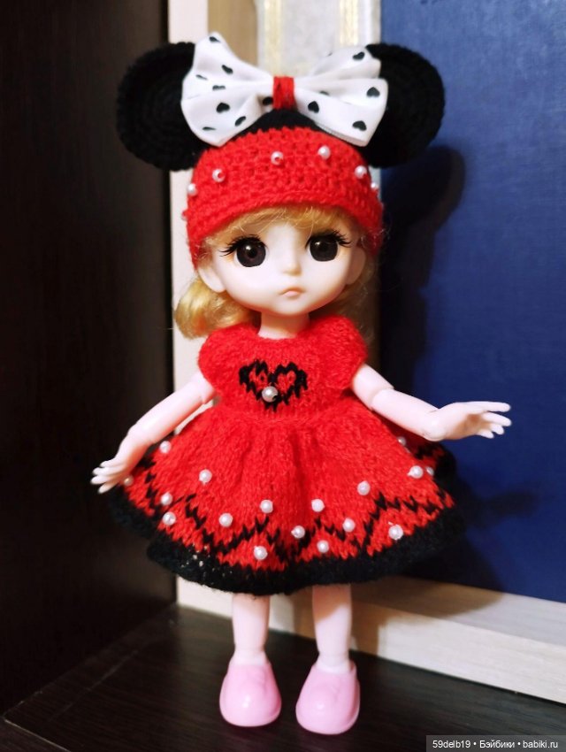 Платье в стиле Мини Маус для шарнирки ростом 15-16 см (фото 2)