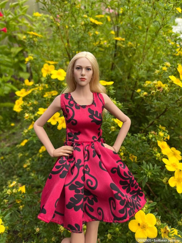 Блондинка в цветах — Куклы Phicen (TBLeague/Фицен): бесшовные тела (фото 4)