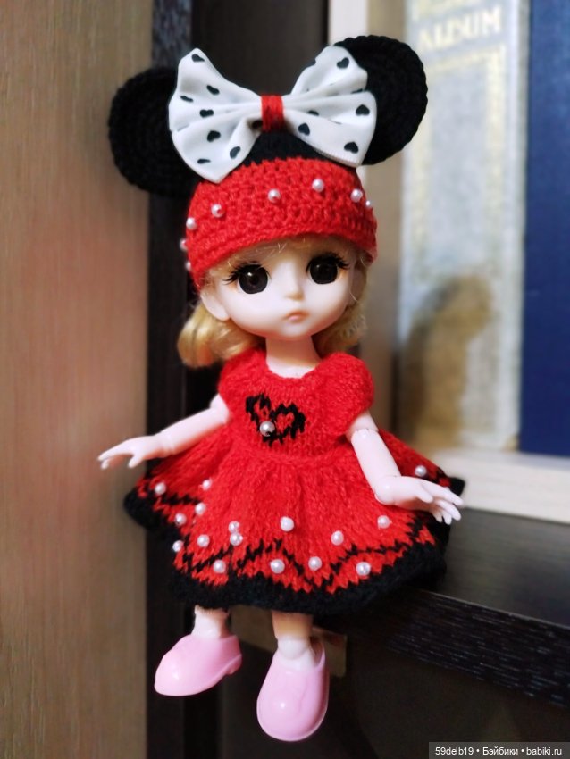 Платье в стиле Мини Маус для шарнирки ростом 15-16 см (фото 8)