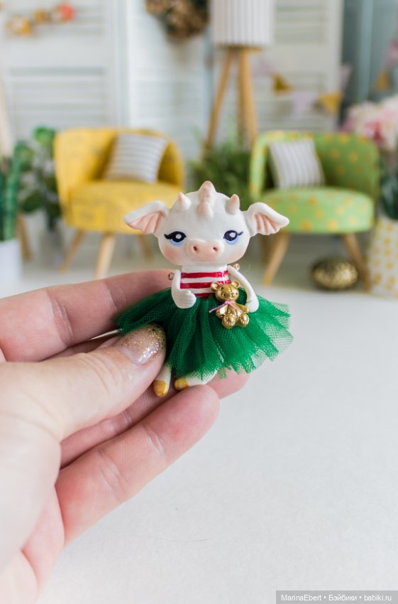 Новогодний дракошка — Лепка авторских игрушек и папье (фото 3)