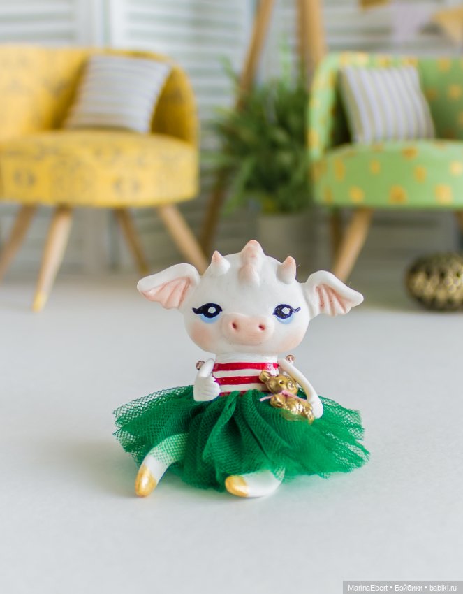 Новогодний дракошка — Лепка авторских игрушек и папье (фото 5)