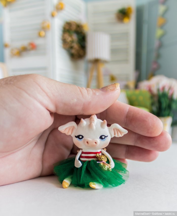 Новогодний дракошка — Лепка авторских игрушек и папье