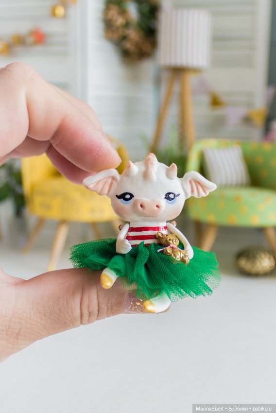 Новогодний дракошка — Лепка авторских игрушек и папье (фото 8)