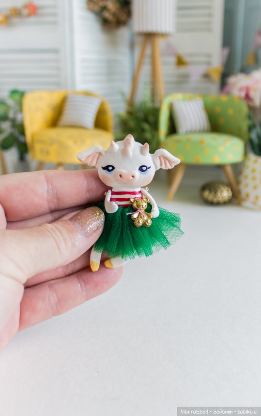 Новогодний дракошка — Лепка авторских игрушек и папье