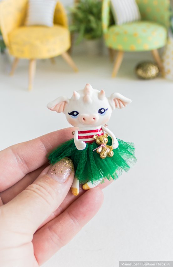 Новогодний дракошка — Лепка авторских игрушек и папье (фото 4)