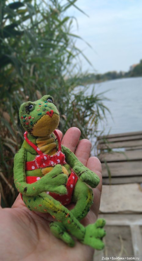 Клава - милая лягушенция — Текстильные игрушки и примитивы: кофейные