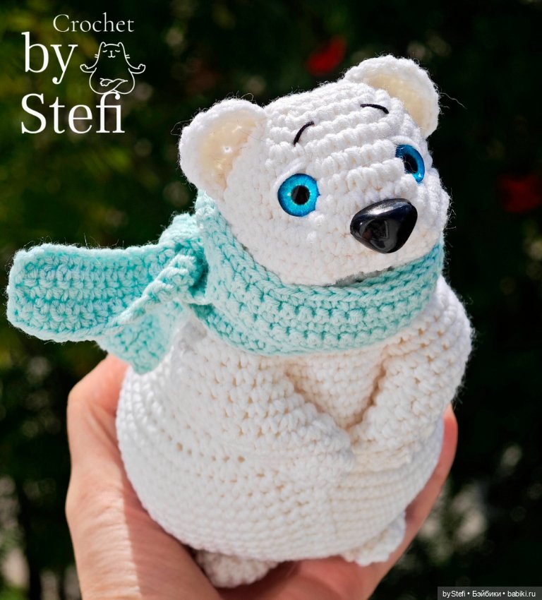Северный мишка, вязанная игрушка