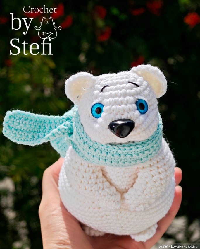 Северный мишка, вязанная игрушка