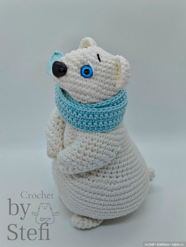 Северный мишка, вязанная игрушка