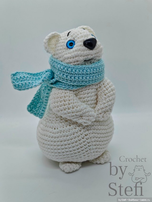 Северный мишка, вязанная игрушка (фото 7)