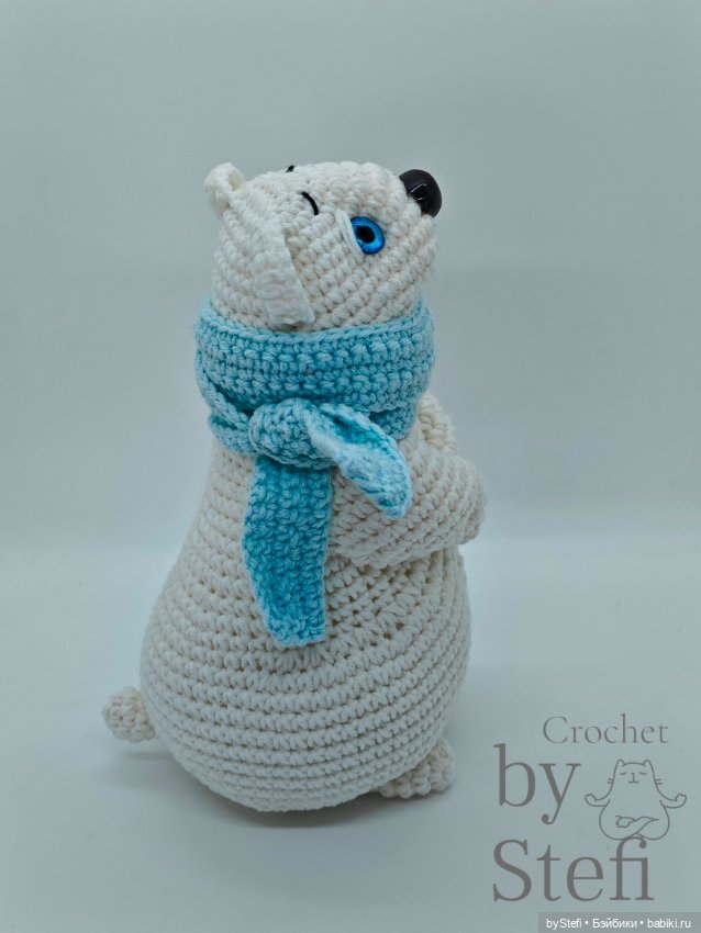 Северный мишка, вязанная игрушка (фото 4)