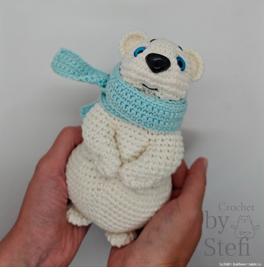 Северный мишка, вязанная игрушка