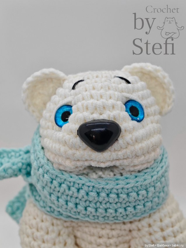 Северный мишка, вязанная игрушка